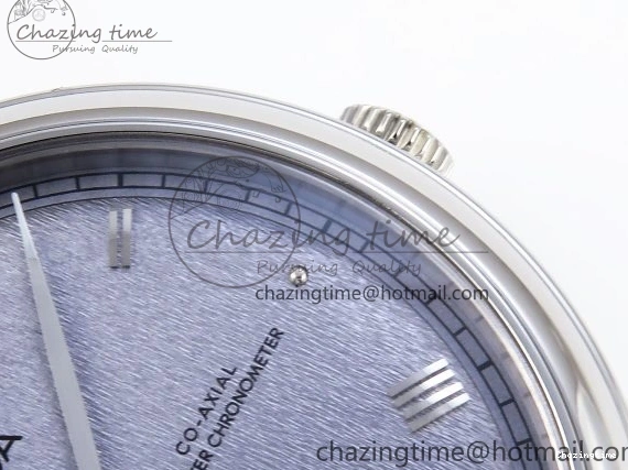 0413 Trendsetting De Ville Power Reserve SS MKF 1:1 Best Edition Blue Textured Dial on Black Leather Strap A 7742